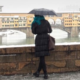 Ammirando Firenze sotto la neve.