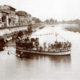 Navigando sull’Arno a Firenze: la Raspamota